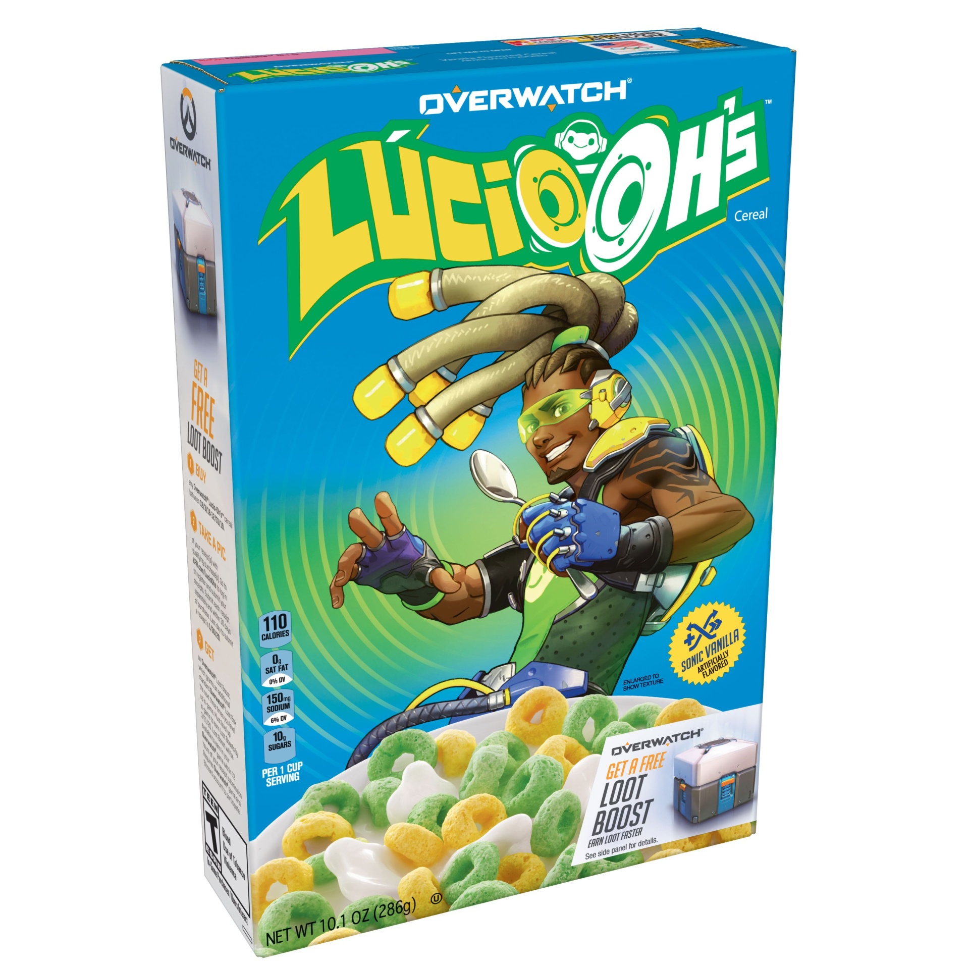 slide 1 of 7, Kellogg's Lucio Oh's Sonic Vanilla Cereal, 10.1 oz