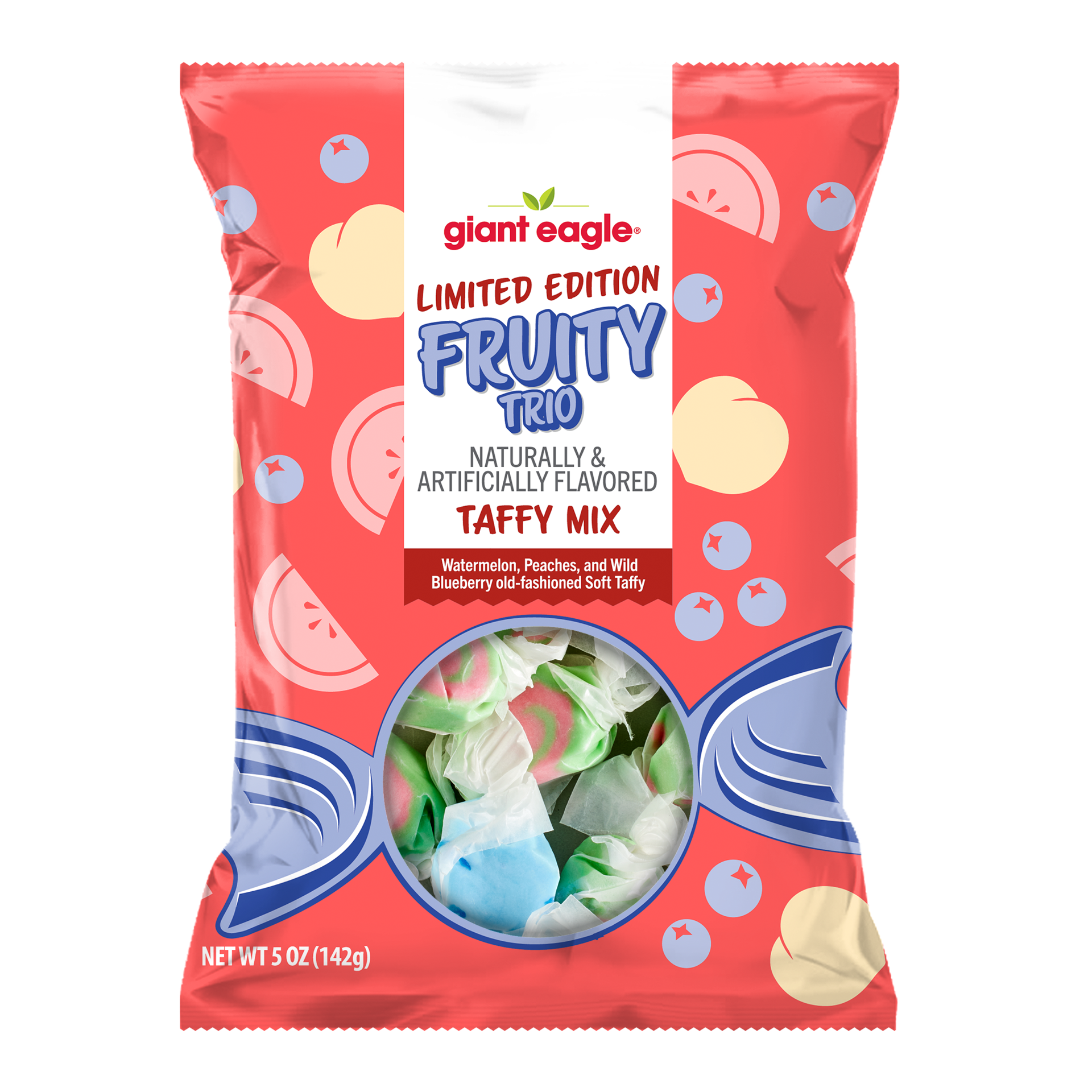 slide 1 of 1, Ge Fruity Trio Taffy Mix, 5 oz