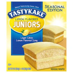 Tastykake Lemon Juniors, Lemon Flavored Iced Cakes, 12 oz, 4 Count
