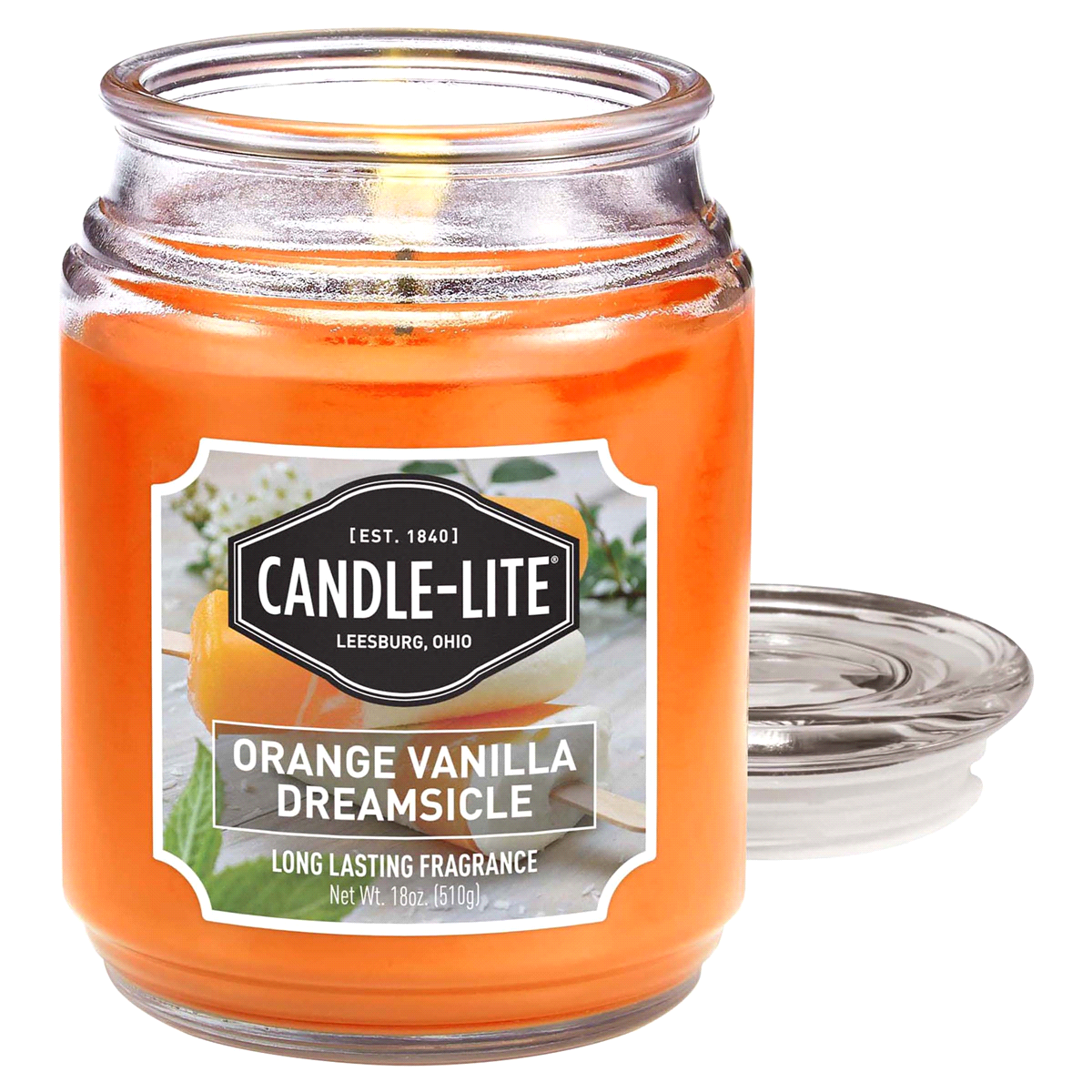 slide 1 of 1, Candle-Lite Orange Vanilla Dreamsicle Jar Candle, 18 oz