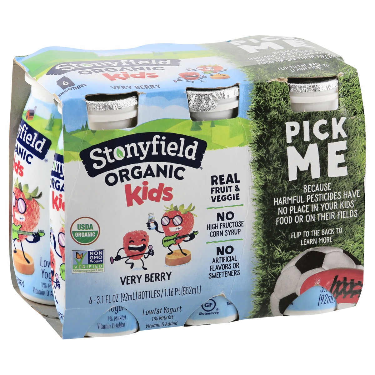 slide 12 of 15, Stonyfield Organic Lowfat Yogurt Smoothies, Very Berry, 6 Ct, 6 ct; 3.1 oz