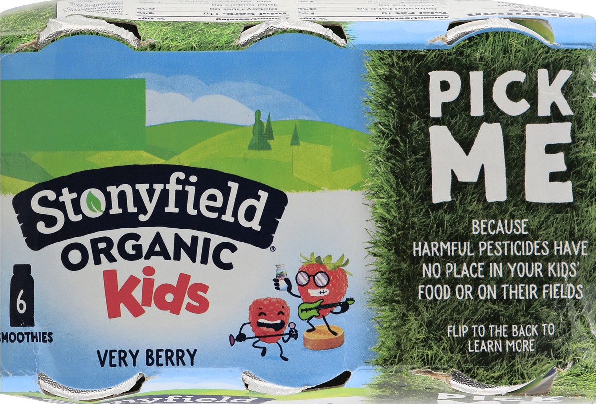 slide 3 of 15, Stonyfield Organic Lowfat Yogurt Smoothies, Very Berry, 6 Ct, 6 ct; 3.1 oz