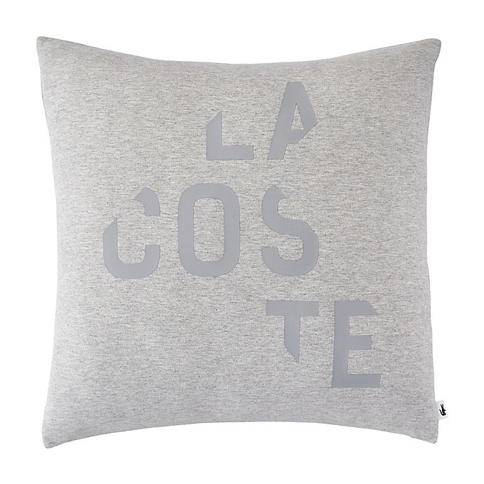 slide 1 of 1, Lacoste Broken Logo Square Throw Pillow - Grey, 1 ct