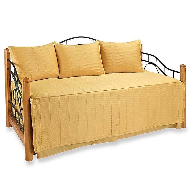 slide 1 of 1, Real Simple Dune Daybed Bedding Set - Mustard, 1 ct