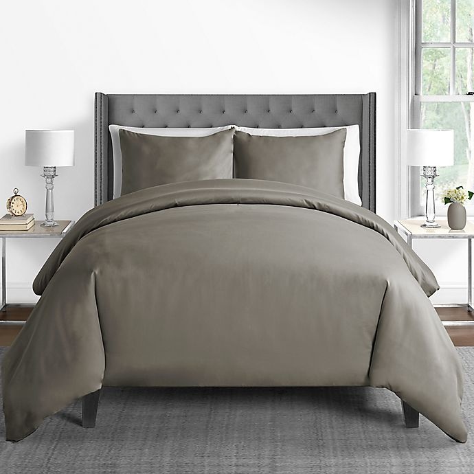 slide 2 of 4, Wamsutta Solid 625-Thread-Count King Duvet Cover Set - Mink, 1 ct