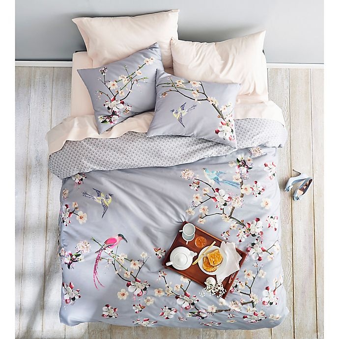 Ted Baker Flight of the Orient Reversible King Duvet Cover Set Grey 1