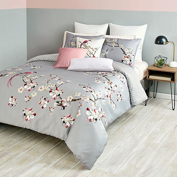 Ted Baker Flight of the Orient Reversible King Duvet Cover Set Grey 1