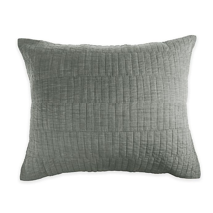 slide 1 of 1, Real Simple Dune Chambray Standard Pillow Sham - Sage, 1 ct