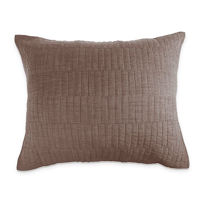slide 1 of 1, Real Simple Dune Chambray Standard Pillow Sham - Oatmeal, 1 ct