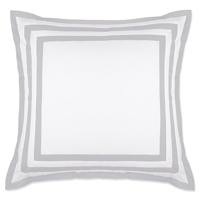 slide 1 of 1, Wamsutta Hotel Border European Pillow Sham - White/Silver, 1 ct