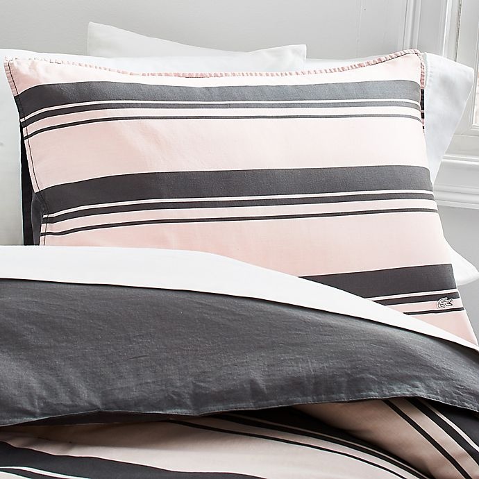 slide 4 of 8, Lacoste Gradient Stripe Reversible Full/Queen Comforter Set - Pink, 1 ct