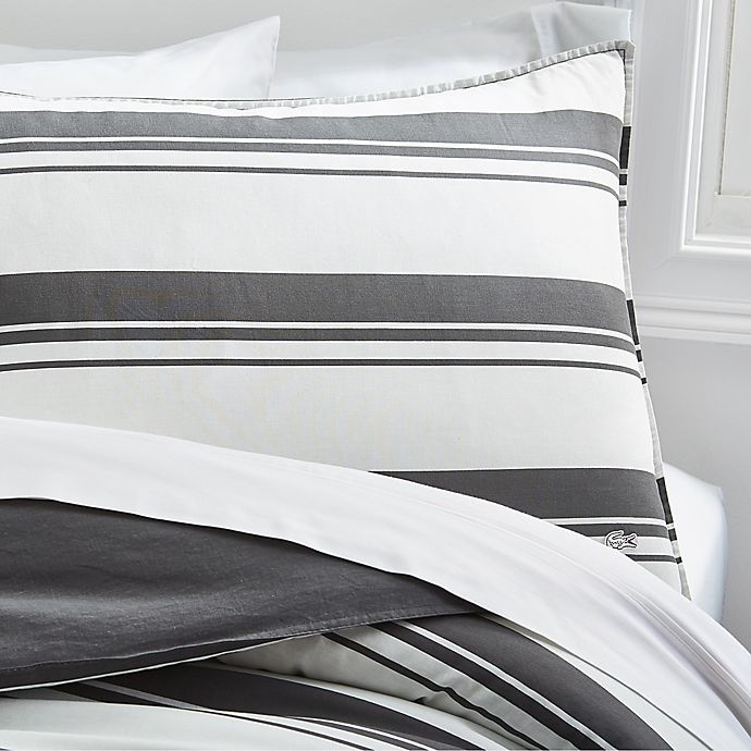 slide 7 of 7, Lacoste Gradient Stripe Reversible Twin/Twin XL Comforter Set - Ivory, 1 ct