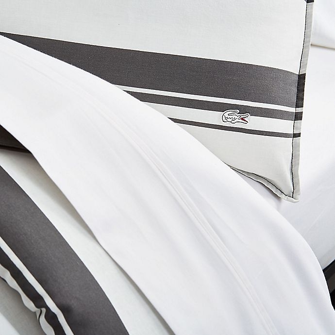 slide 3 of 7, Lacoste Gradient Stripe Reversible Twin/Twin XL Comforter Set - Ivory, 1 ct