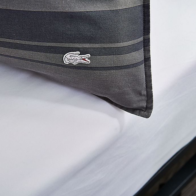 slide 3 of 9, Lacoste Gradient Stripe Reversible Full/Queen Comforter Set - Grey, 1 ct