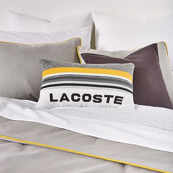 slide 6 of 6, Lacoste Gorbio Reversible Twin/Twin XL Duvet Cover Set - Alloy Grey, 2 ct