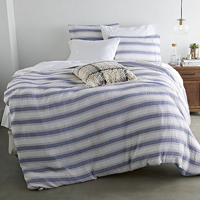 slide 2 of 2, Bee & Willow Home Dash Stitch Stripe Full/Queen Comforter Set - Blue/Neutral, 3 ct