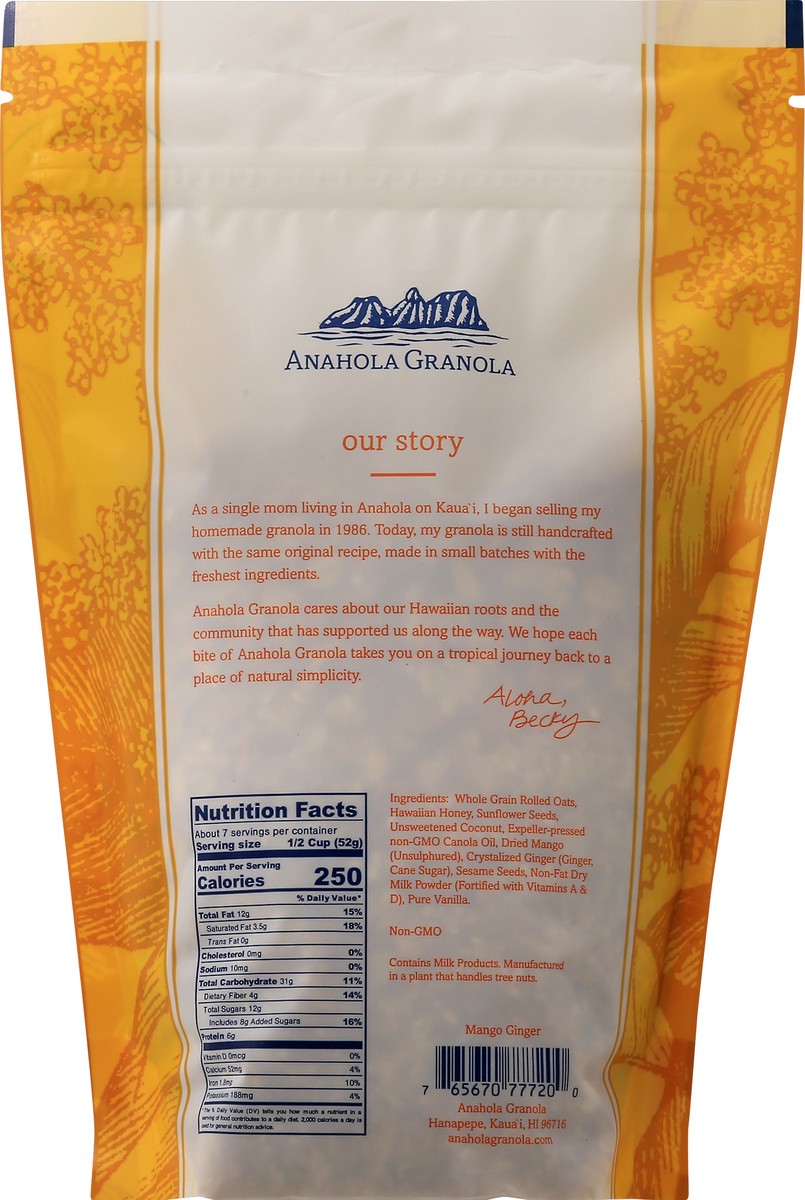 slide 6 of 6, Anahola Granola Mango Ging Bag, 12 oz