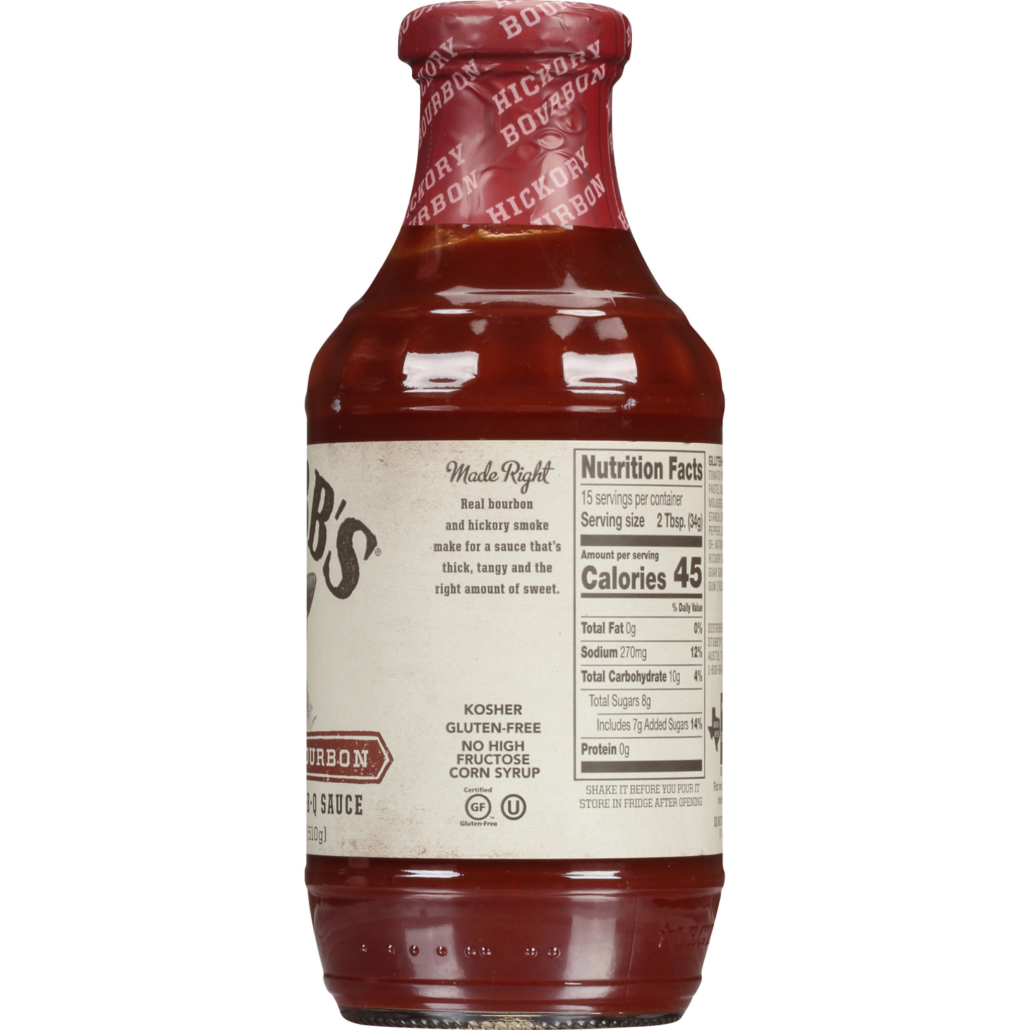 slide 4 of 8, Stubb's Hickory Bourbon Barbecue Sauce, 18 oz, 18 oz