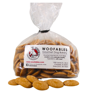 slide 1 of 1, Woofables Peanut Butter Yogurt Chips, 10 oz