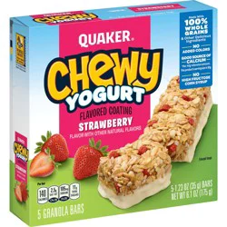 Quaker Chewy Yogurt Strawberry Granola Bars(5-1.23oz)6.1 Ounce 5 Bars Box