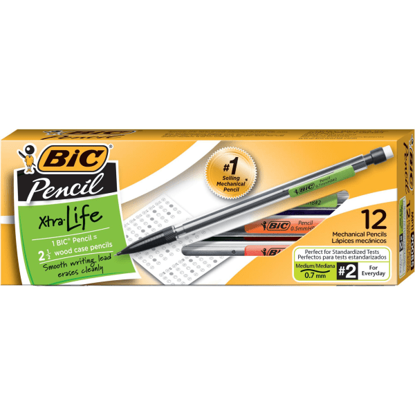 slide 1 of 8, BIC Mechanical Pencils, Medium, 12 ct