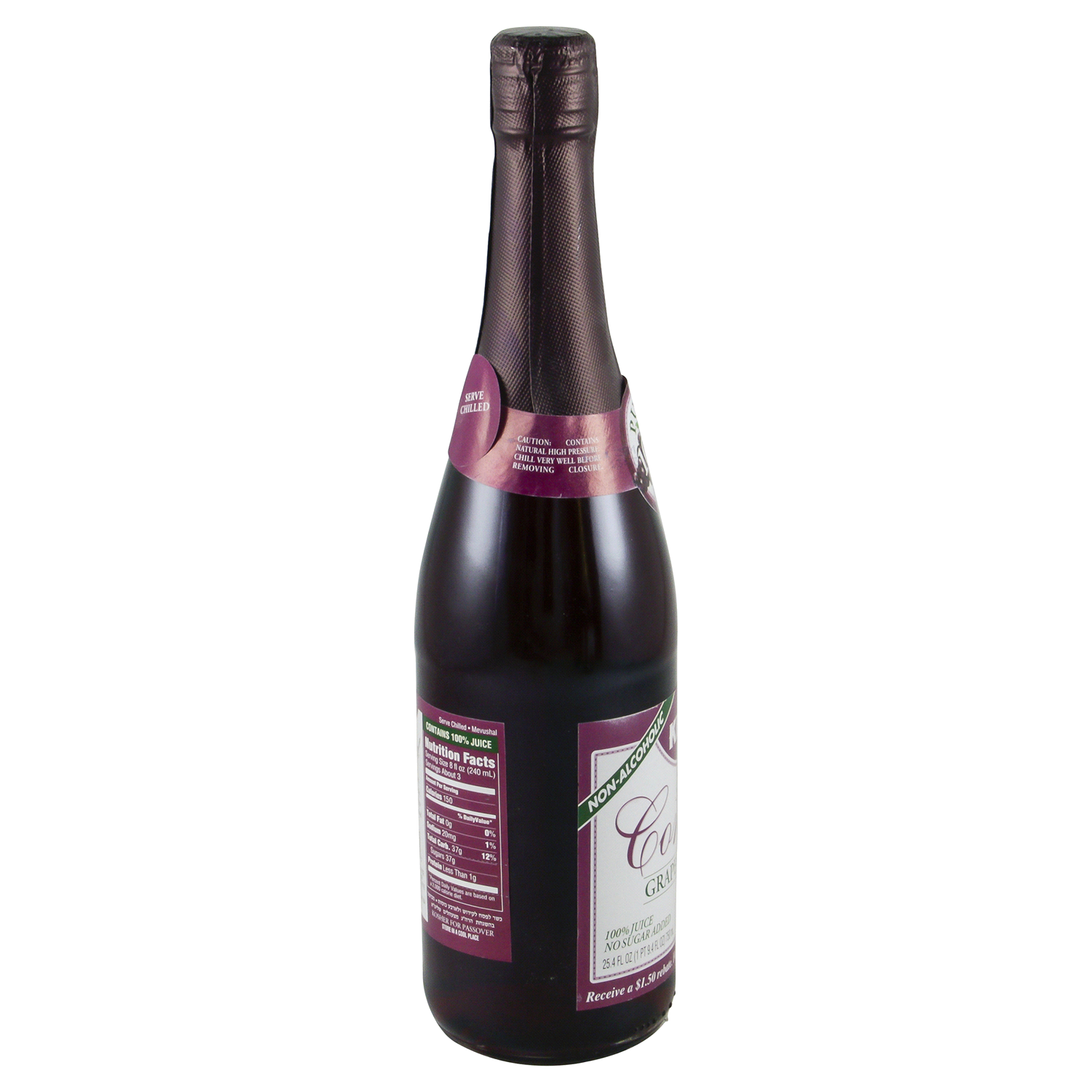 slide 2 of 3, Kedem Non Alcoholic Concord Sparkling Grape 100% Juice - 750 ml, 750 ml
