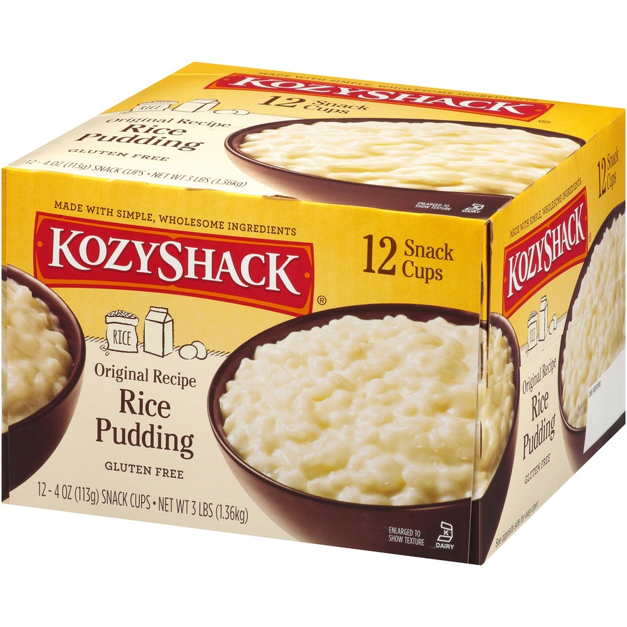 slide 3 of 8, Kozy Shack® Original Recipe Rice Pudding 12-4 oz. Snack Cups, 12 ct