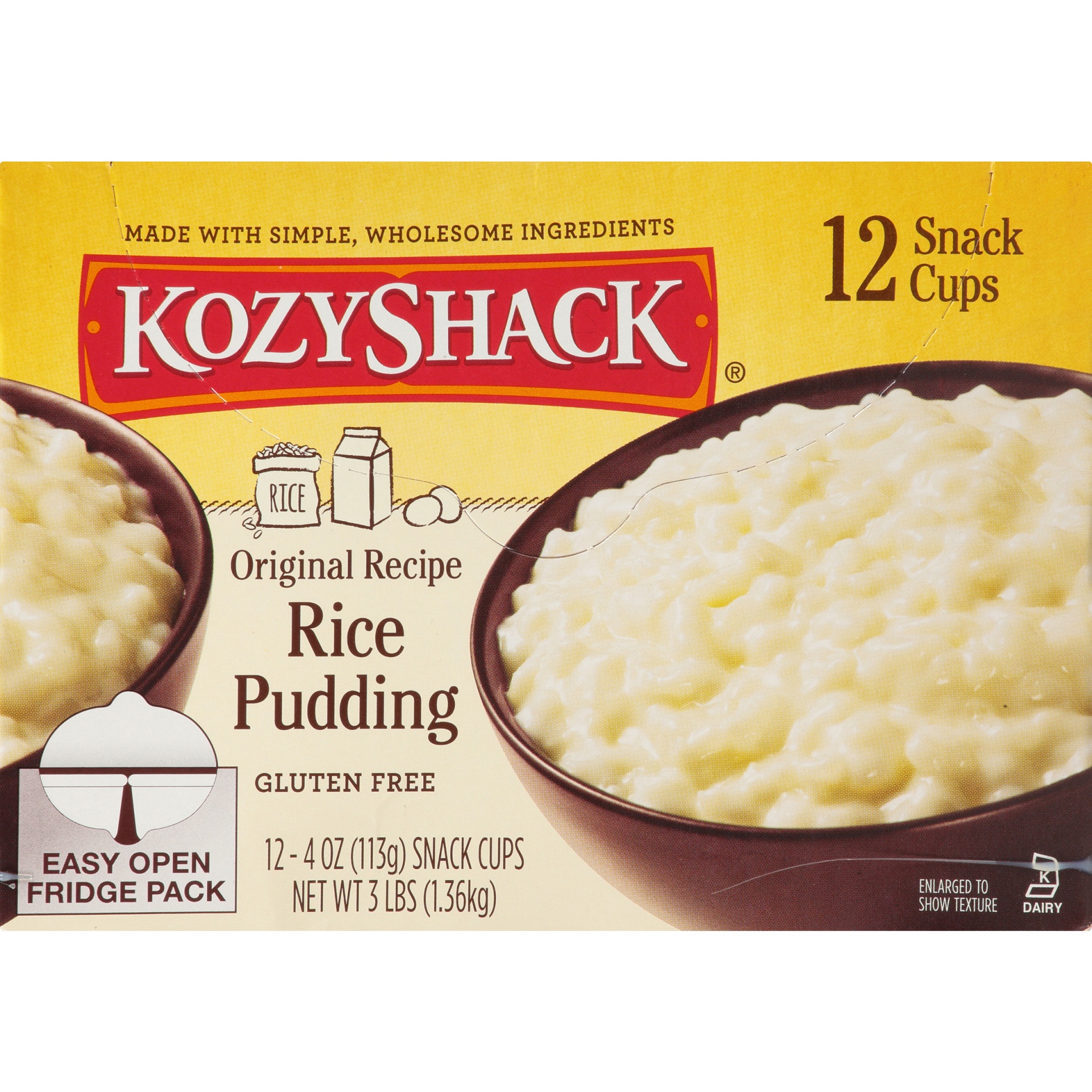 slide 4 of 8, Kozy Shack® Original Recipe Rice Pudding 12-4 oz. Snack Cups, 12 ct