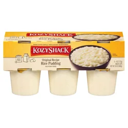 Kozy Shack Rice Pudding Snack Cups, Gluten Free Dessert, 4 oz, 6 ct