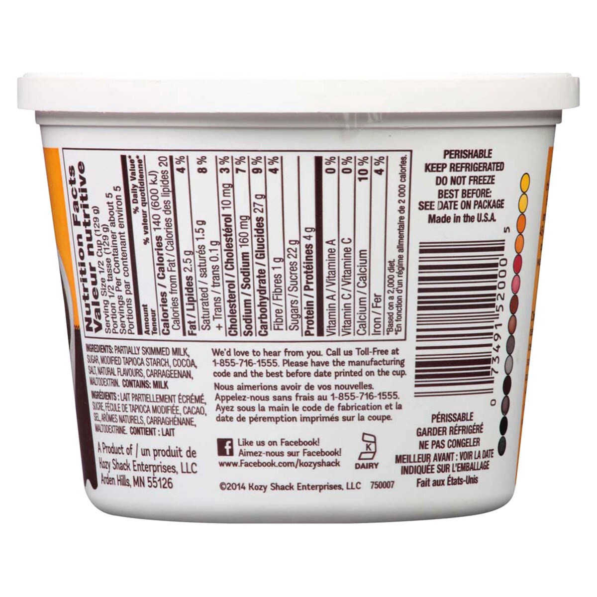 slide 2 of 2, Kozy Shack Chocolate Pudding, Gluten Free Dessert, 22 oz Tub, 22 oz