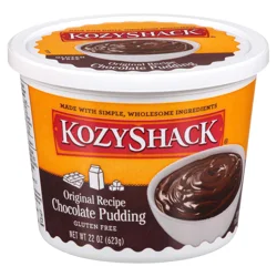 Kozy Shack Chocolate Pudding, Gluten Free Dessert, 22 oz Tub