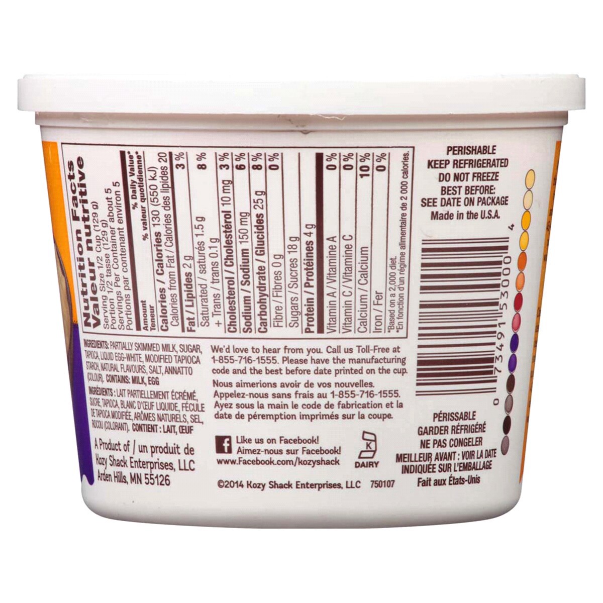 slide 2 of 2, Kozy Shack Tapioca Pudding, Gluten Free Dessert, 22 oz Tub, 22 oz