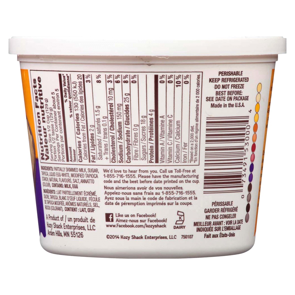 slide 2 of 2, Kozy Shack Tapioca Pudding, Gluten Free Dessert, 22 oz Tub, 22 oz