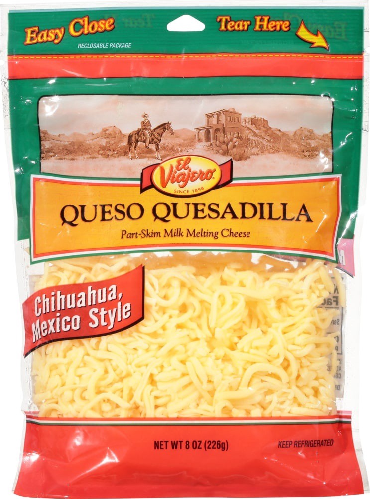 slide 3 of 3, El Viajero Shredded Quesadilla Shredded Cheese, 8 oz