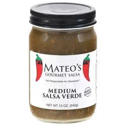 Mateo's Gourmet Medium Salsa 12 oz
