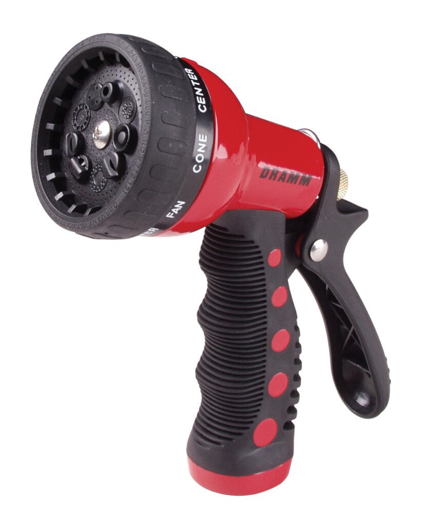 slide 1 of 1, Dramm 9-Pattern Revolver Spray Nozzle - Red, 1 ct
