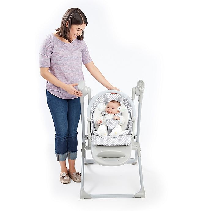 slide 6 of 9, Primo 2-in-1 Smart Voyager Swing and High Chair - Grey, 1 ct