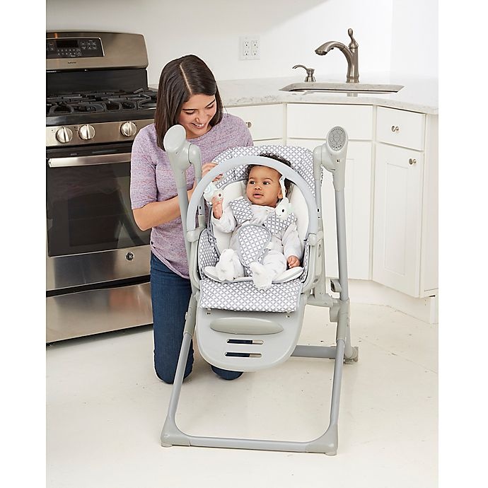 slide 2 of 9, Primo 2-in-1 Smart Voyager Swing and High Chair - Grey, 1 ct