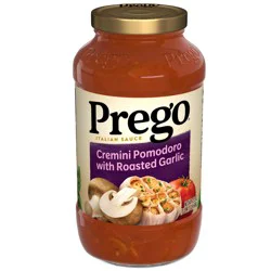 Prego Cremini Pomodoro With Roasted Garlic Pasta Sauce, 23.5 oz Jar