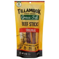Tillamook Country Smoker Grass-Fed Original Beef Sticks 8 - 1.15 oz Sticks