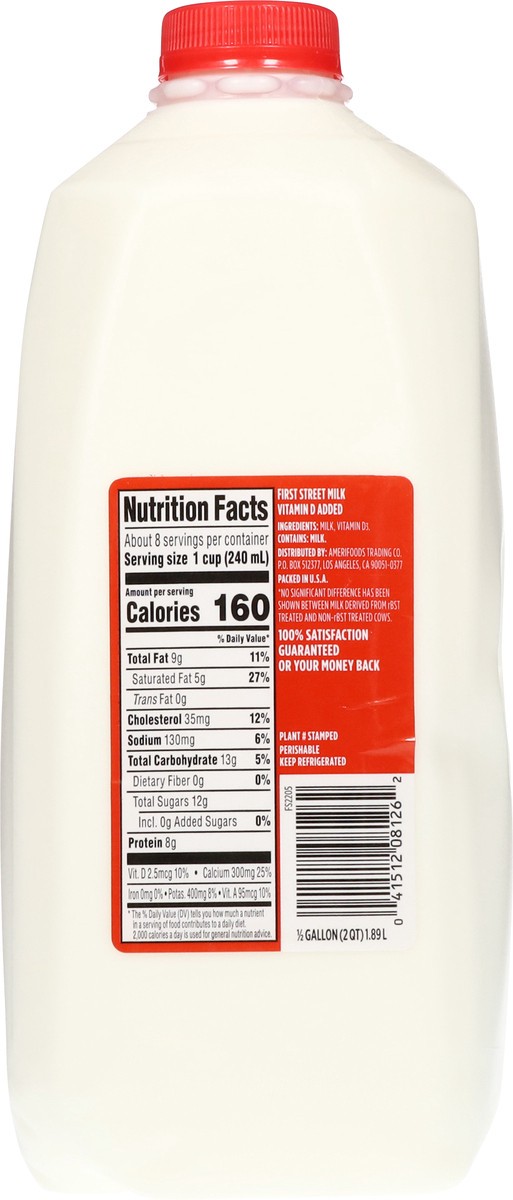 slide 11 of 13, First Street Whole Milk, 64 oz