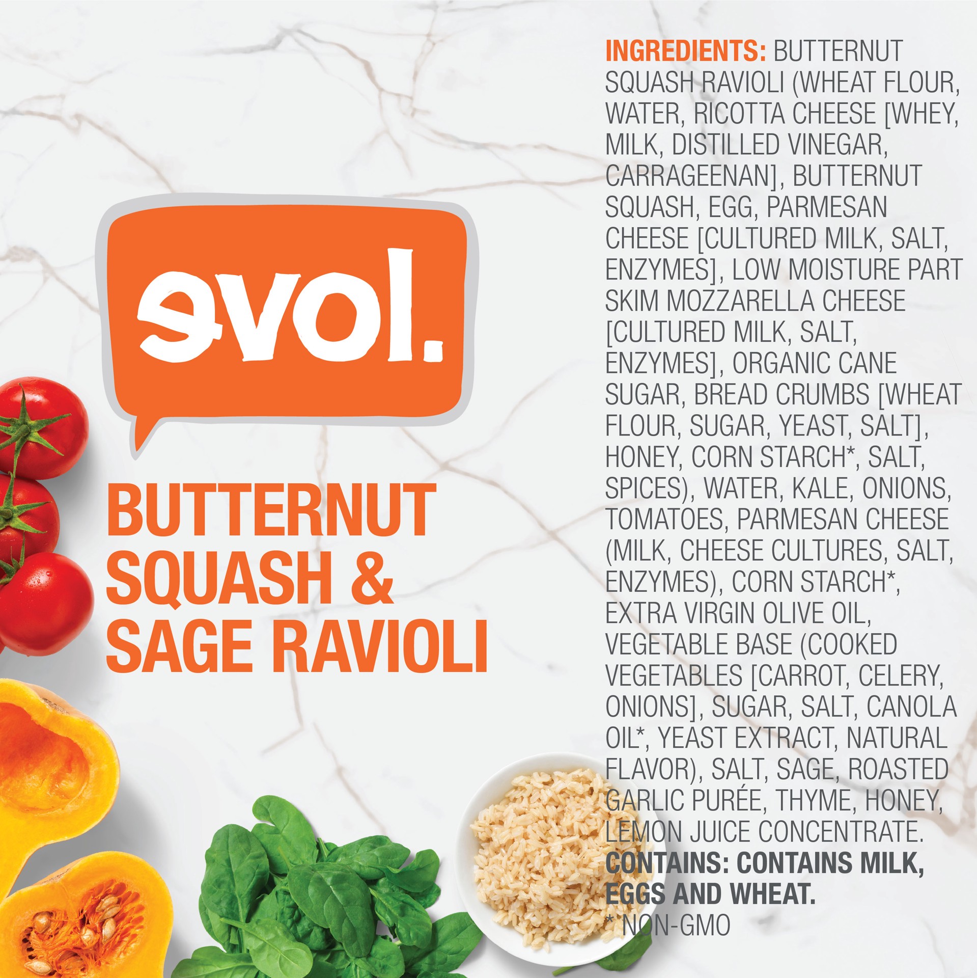 slide 3 of 5, EVOL Butternut Squash & Sage Ravioli 8.13 oz, 