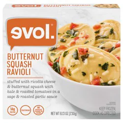 Evol Butternut Squash Ravioli, Frozen Meal, 8.13 oz