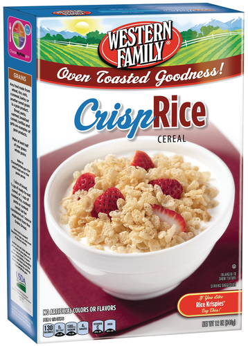 slide 1 of 1, Western Family Crisp Rice Cereal, 12 oz