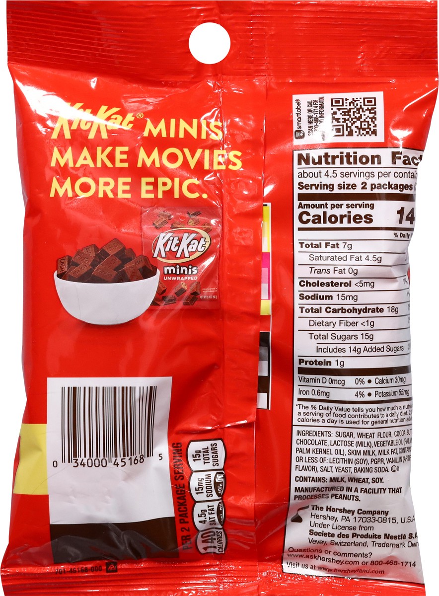 slide 10 of 13, KIT KAT Milk Chocolate Wafer Snack Size, Candy Bag, 4.41 oz, 4.41 oz