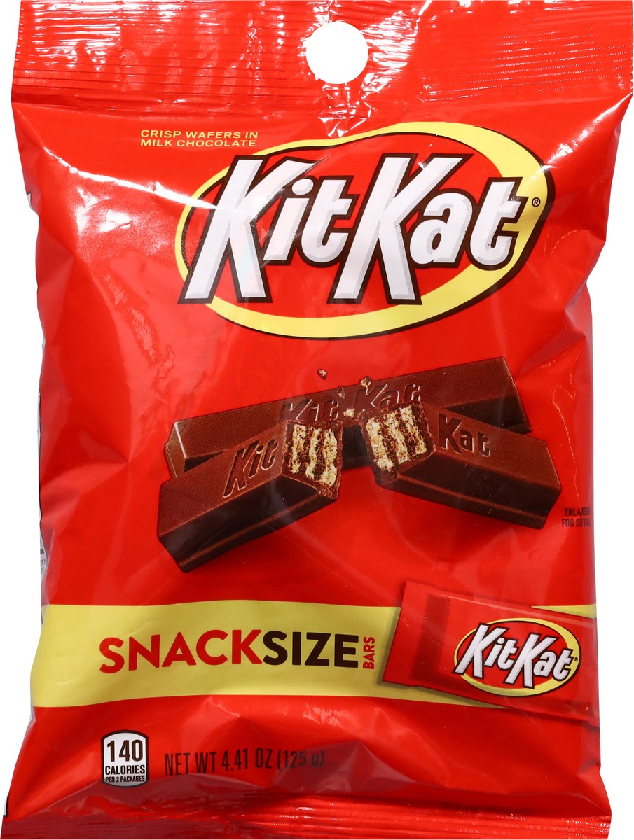 slide 5 of 13, KIT KAT Milk Chocolate Wafer Snack Size, Candy Bag, 4.41 oz, 4.41 oz