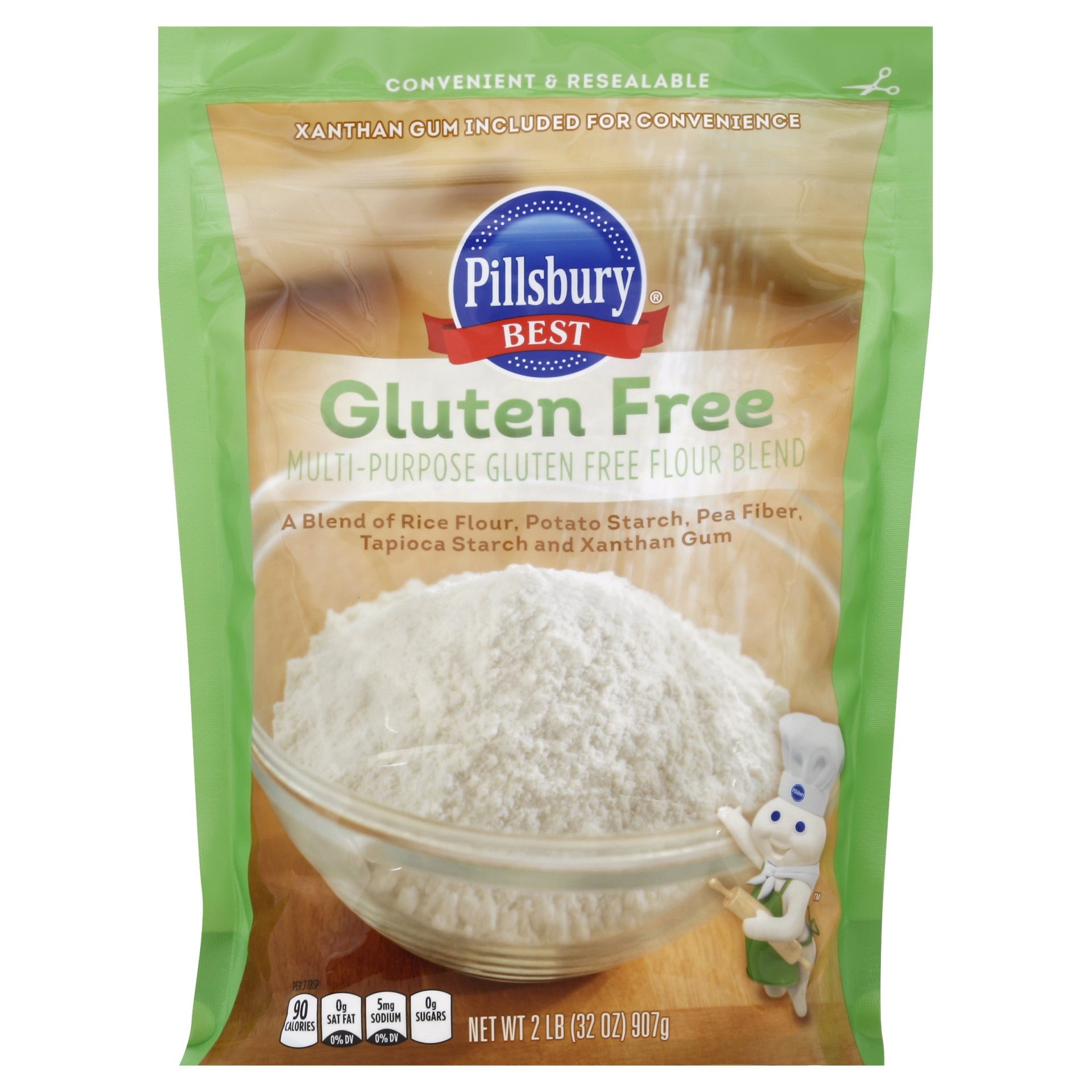 slide 1 of 1, Pillsbury Flour Blend, Gluten Free, Multi-Purpose, 2 lb