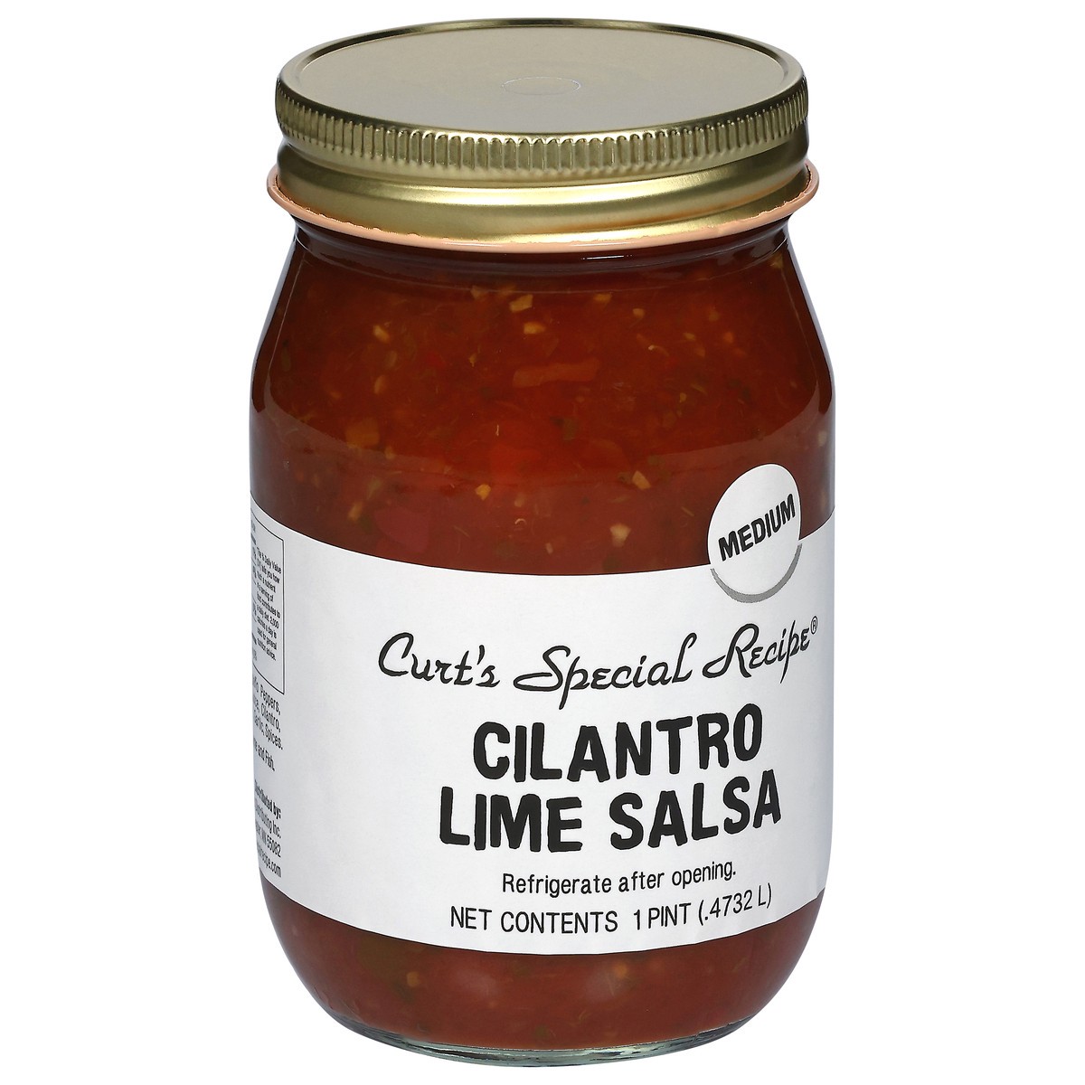 slide 4 of 4, Curt's Special Recipe Cilantro Lime Salsa Medium, 1 pint