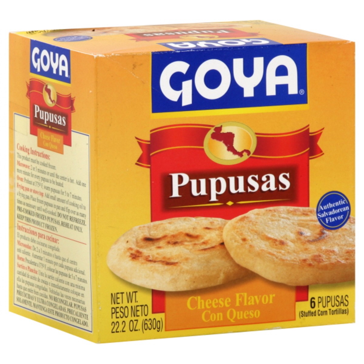 slide 2 of 2, Goya Cheese Pupusas 6 Each, 6 ct