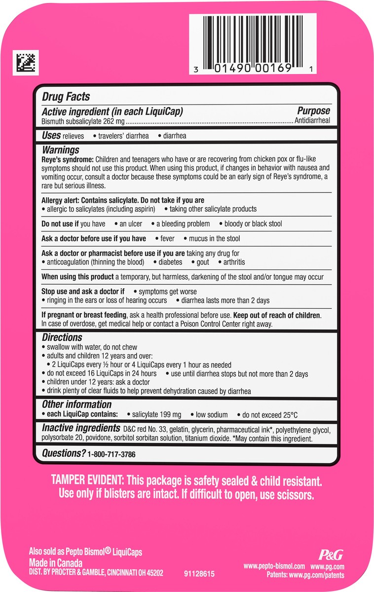 slide 2 of 3, Pepto-Bismol Anti Diarrhea Medicine for Diarrhea Relief, 12 ct